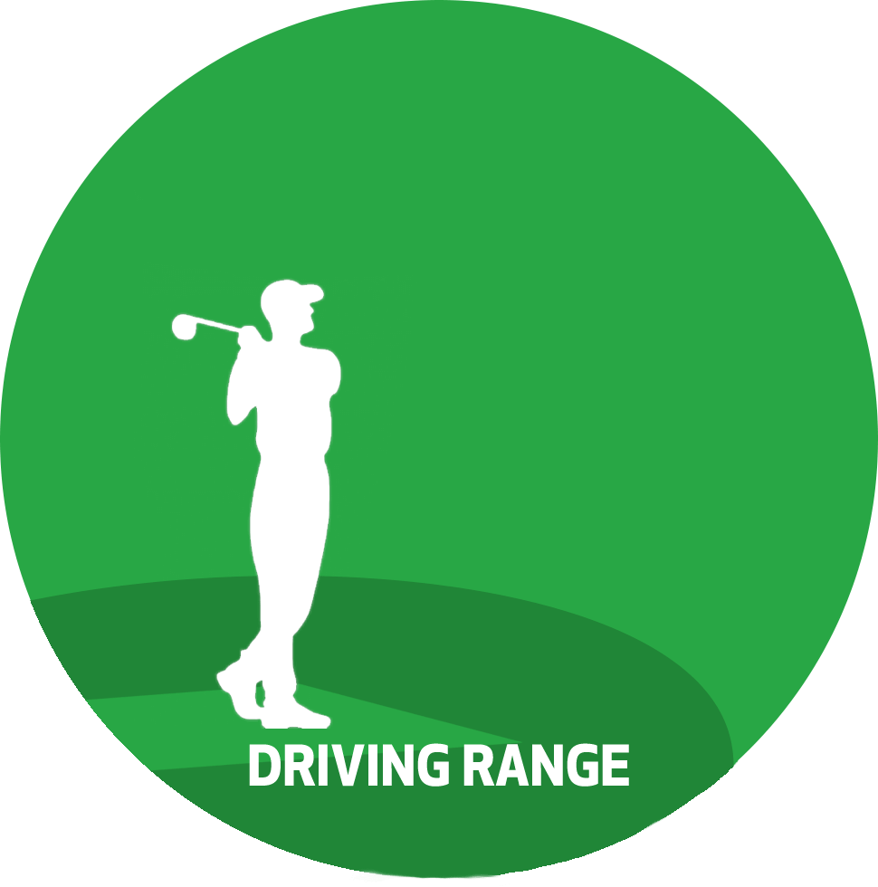 Driving Range-Symbol für den Zielkurs